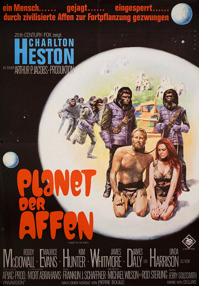 Planet of the Apes Original 1969 German A1 Movie Poster