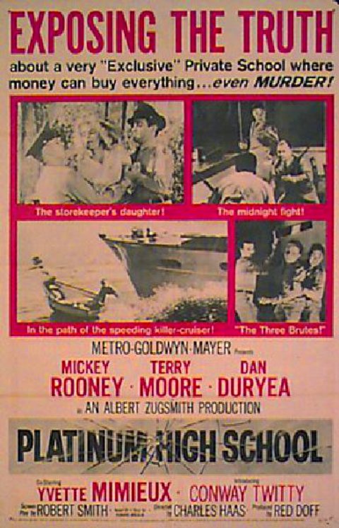 Platinum High School Original 1960 U.S. One Sheet Movie Poster
