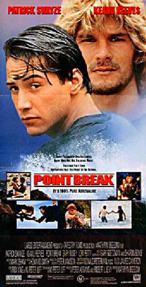 Point Break Original 1991 Australian Daybill Movie Poster