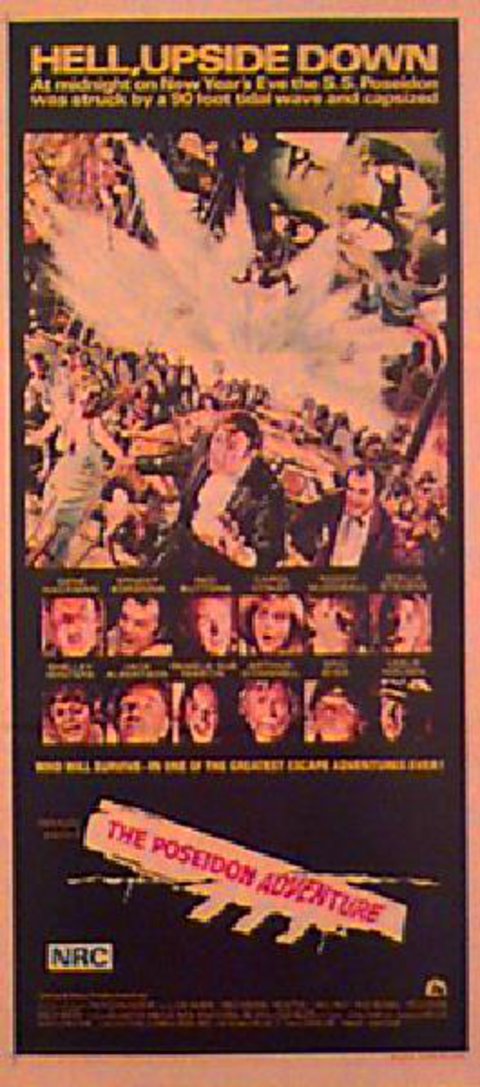 The Poseidon Adventure Original 1972 Australian Daybill Movie Poster