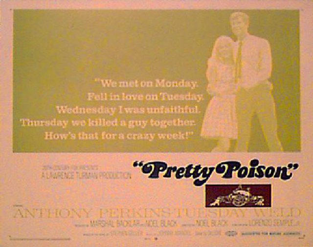 Pretty Poison Original 1968 U.S. Half Sheet Movie Poster