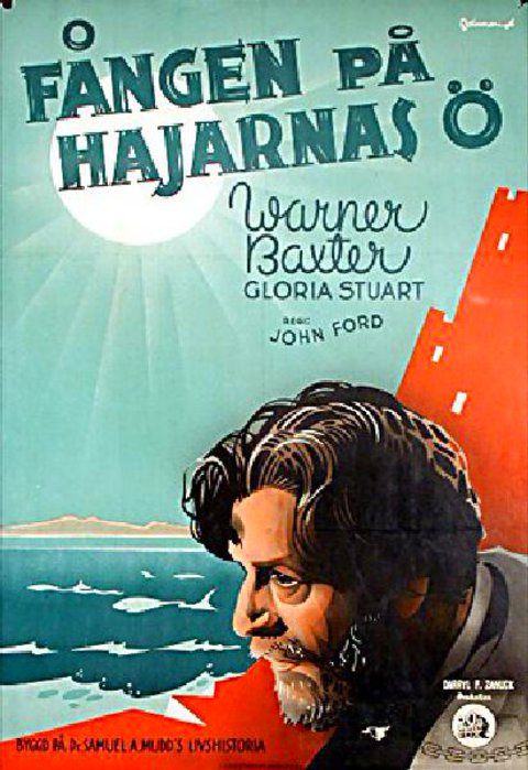 The Prisoner of Shark Island Original 1936 Swedish B1 Movie Poster
