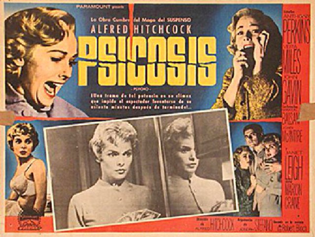 Psycho Original 1960 Mexican Scene Card