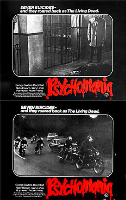Psychomania Original 1971 Australian Scene Card Set of 4