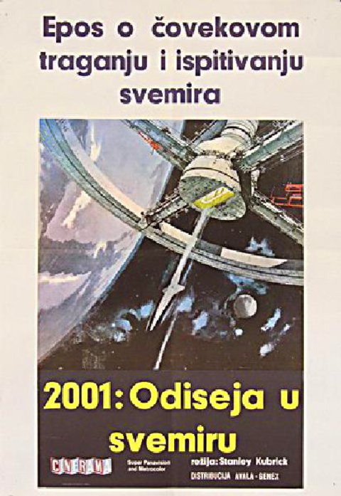 2001: A Space Odyssey Original 1968 Yugoslav B2 Movie Poster