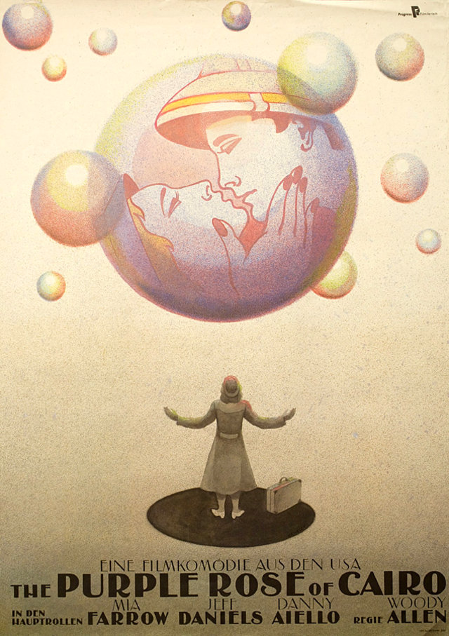 The Purple Rose of Cairo Original 1986 East German A1 Movie Poster