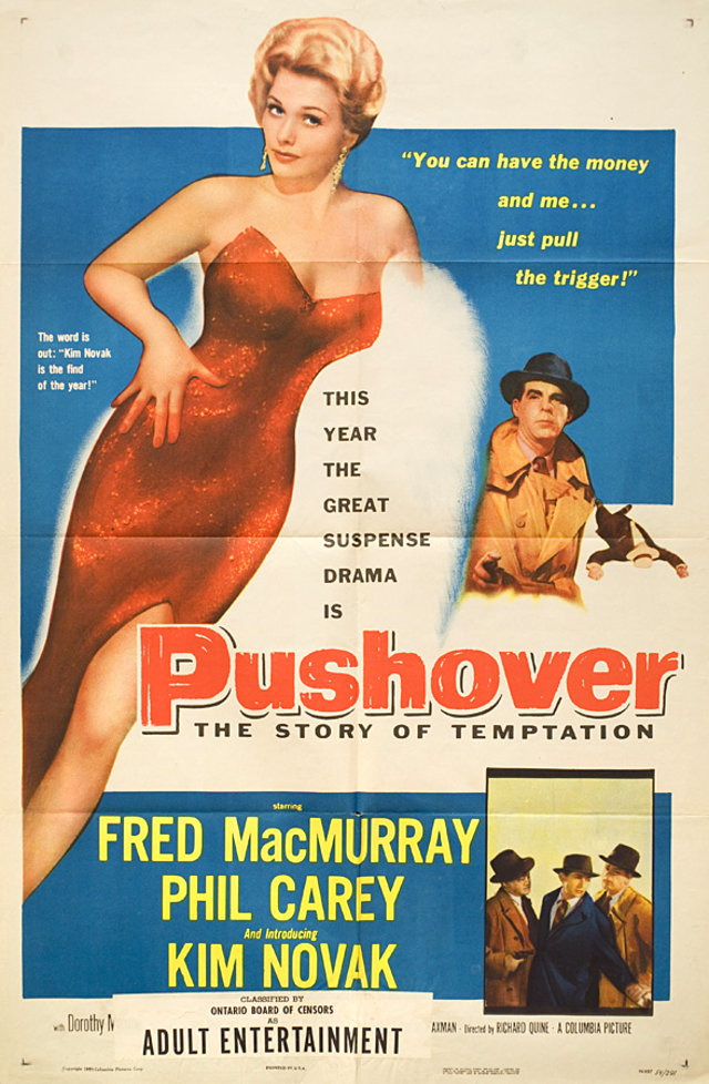 Pushover Original 1954 U.S. One Sheet Movie Poster