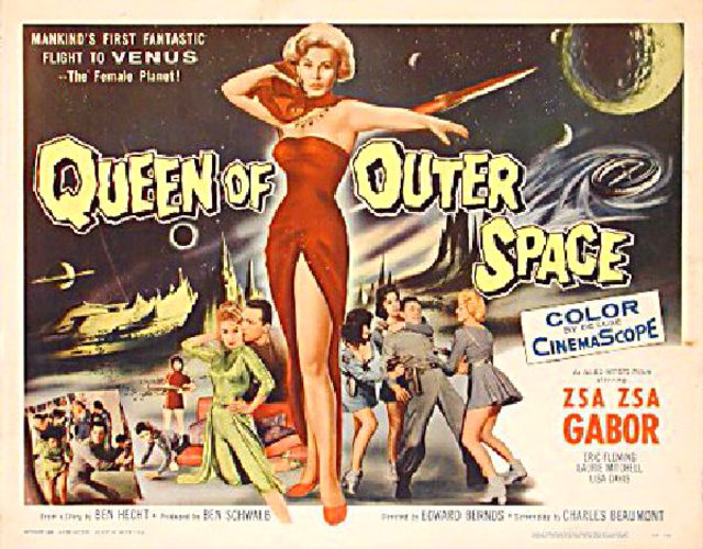 Queen of Outer Space Original 1958 U.S. Half Sheet Movie Poster