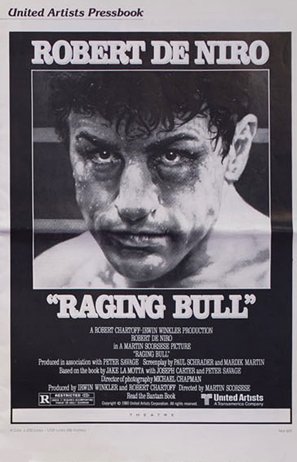 Raging Bull Original 1980 U.S. Movie Pressbook