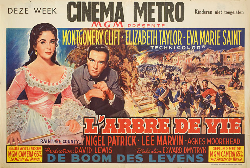 Raintree County Original 1957 Belgian Movie Poster