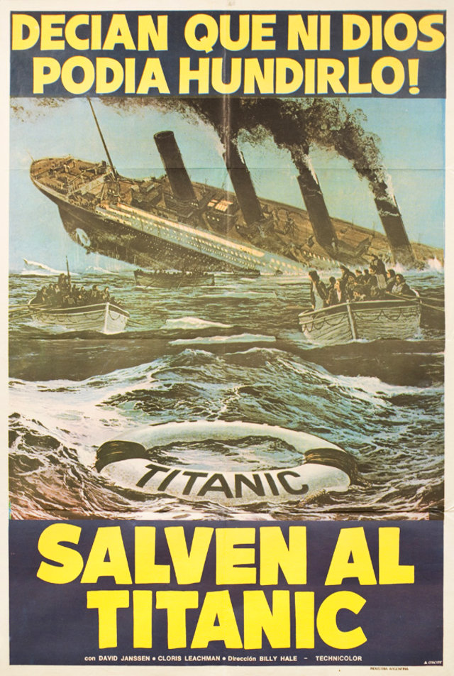 Raise the Titanic Original 1979 Argentine Movie Poster
