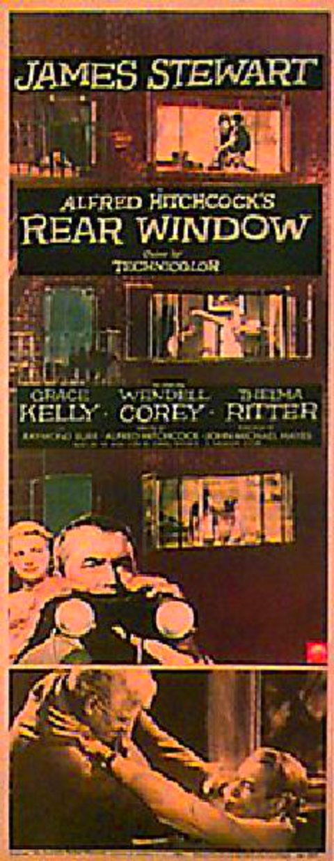 Rear Window Original 1954 U.S. Insert Movie Poster