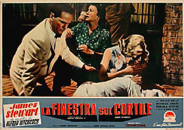 Rear Window Original 1954 Italian Fotobusta Movie Poster