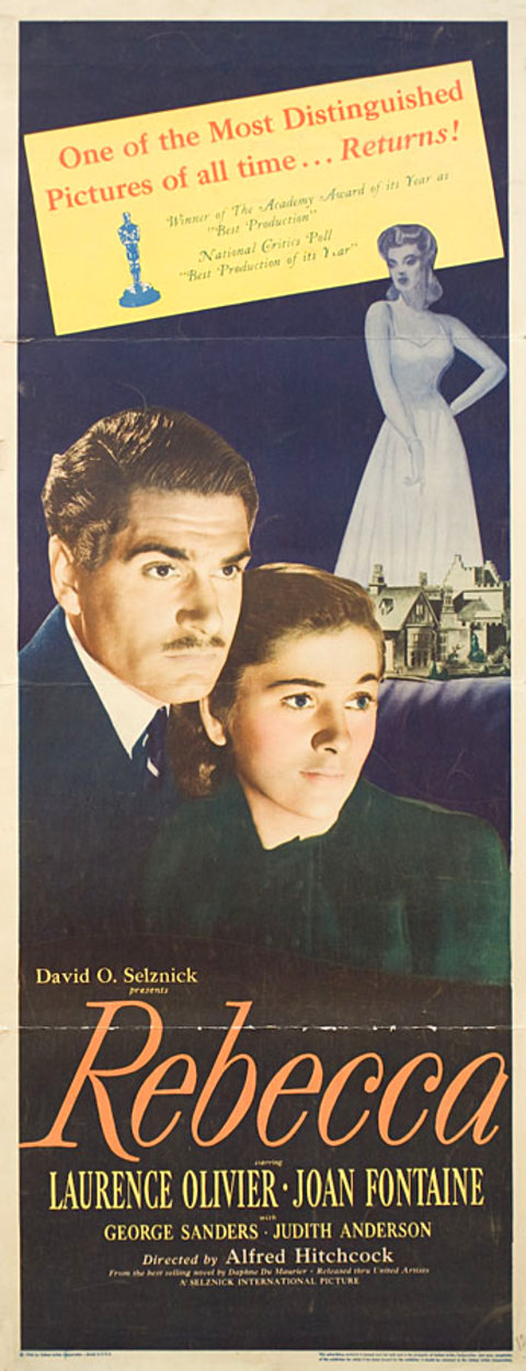 Rebecca Original R1946 U.S. Insert Movie Poster