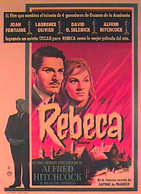 Rebecca Original 1940s Mexican B1 Movie Poster