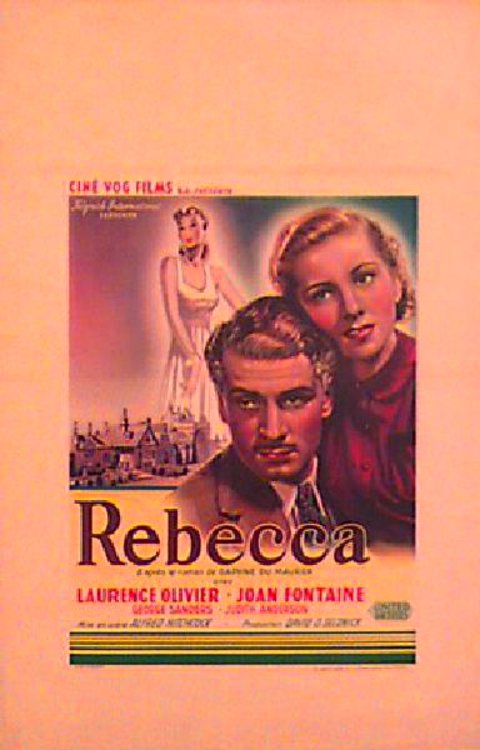 Rebecca Original 1950s Belgian Movie Poster