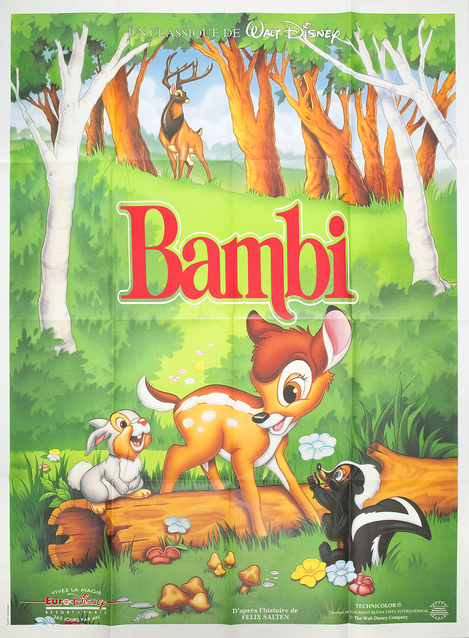 Bambi Original R1970s French Grande Movie Poster