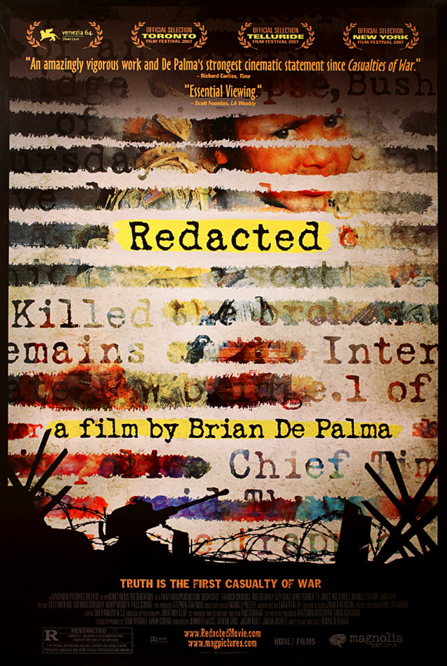 Redacted Original 2007 U.S. One Sheet Movie Poster