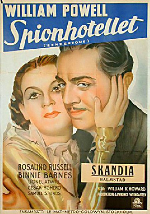 Rendezvous Original 1935 Swedish B1 Movie Poster