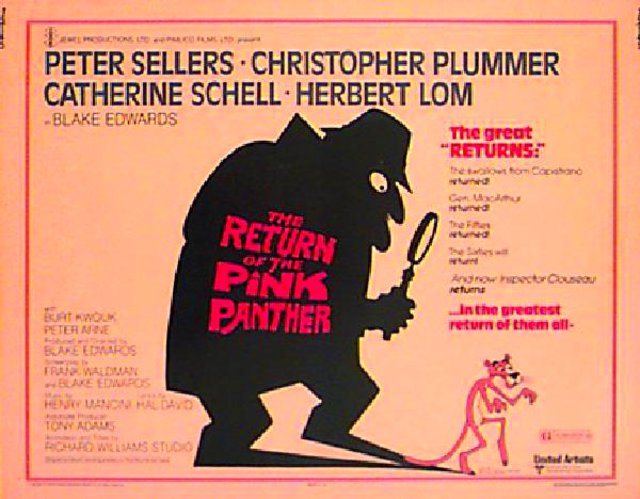 The Return of the Pink Panther Original 1975 U.S. Half Sheet Movie Poster