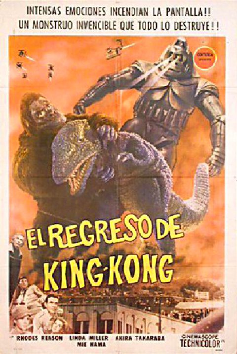 King Kong Escapes Original 1967 Argentine Movie Poster