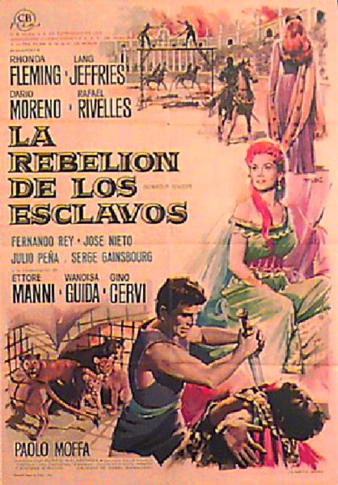 Revolt of the Slaves Original 1961 Spanish B1 Movie Poster