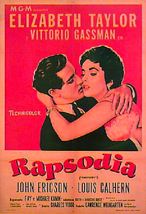 Rhapsody Original 1955 Argentine Movie Poster