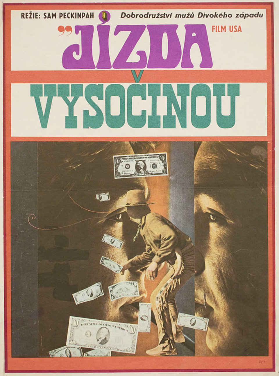 Ride the High Country Original 1962 Czech A3 Movie Poster