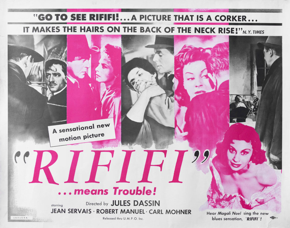 Rififi Original 1955 U.S. Half Sheet Movie Poster
