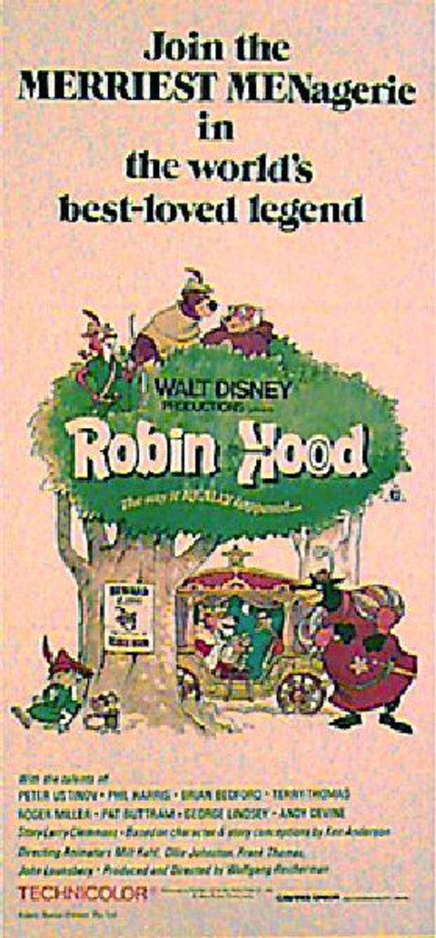 Robin Hood Original 1973 Australian Daybill Movie Poster