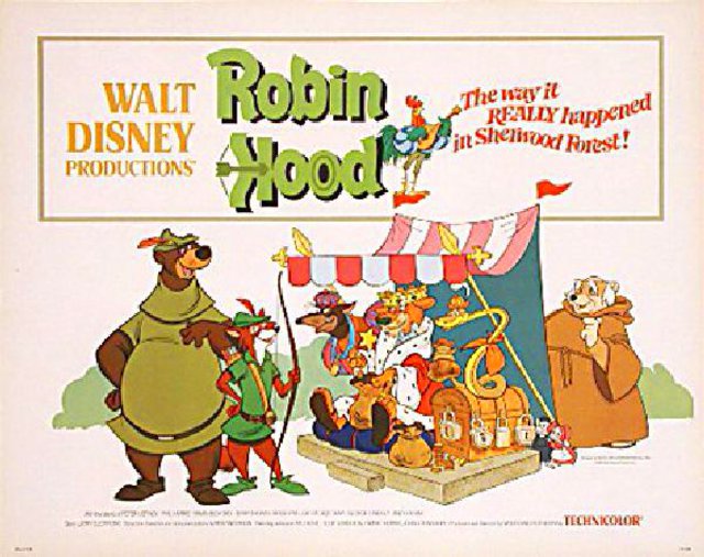 Robin Hood Original 1973 U.S. Half Sheet Movie Poster
