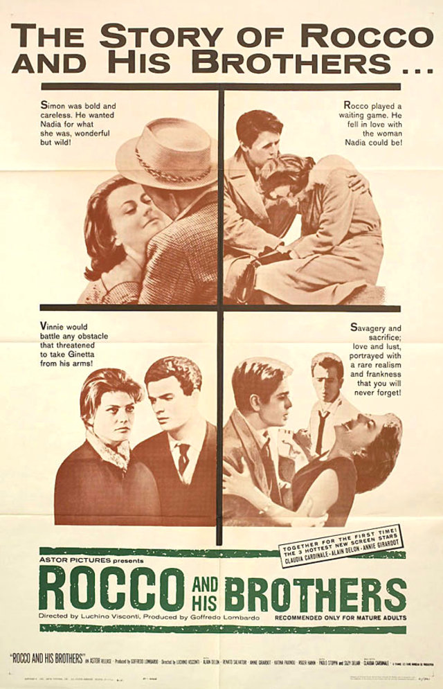 Rocco and His Brothers Original 1960 U.S. One Sheet Movie Poster