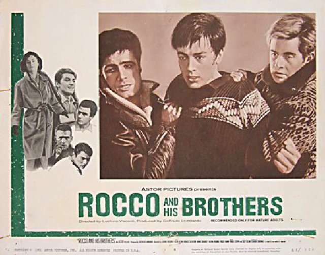 Rocco and His Brothers Original 1961 U.S. Scene Card
