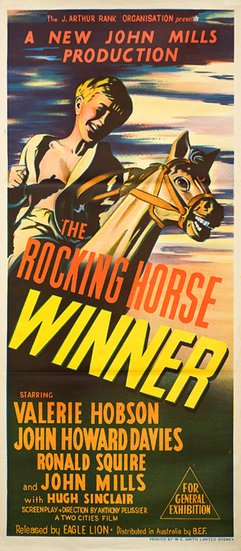 The Rocking Horse Winner Original 1949 Australian Daybill Movie Poster