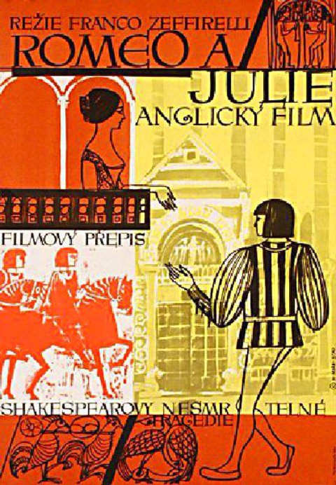 Romeo and Juliet Original 1970 Czech A3 Movie Poster