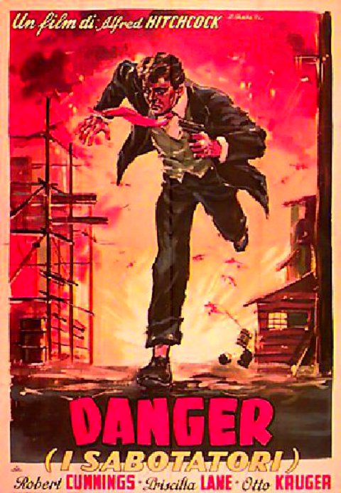 Saboteur Original R1950s Italian Quattro Foglio Movie Poster