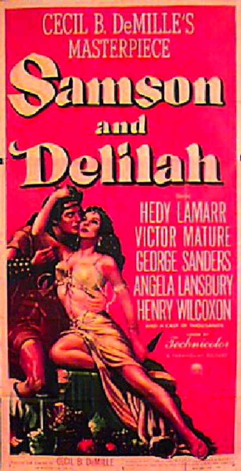 Samson and Delilah Original 1949 U.S. Three Sheet Movie Poster