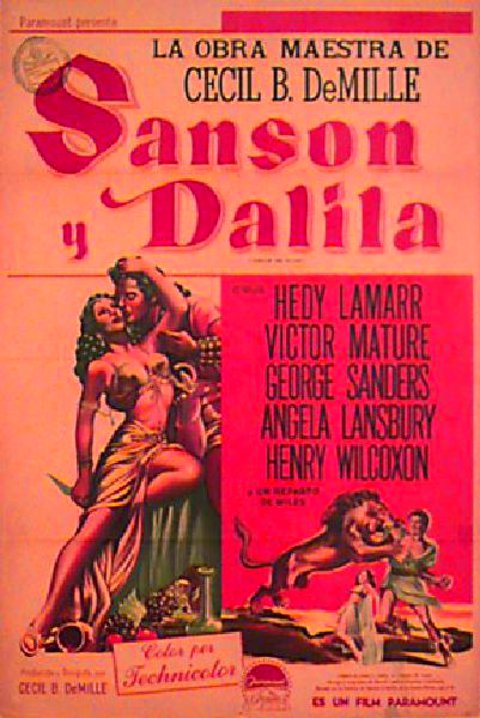 Samson and Delilah Original 1949 Argentine Movie Poster