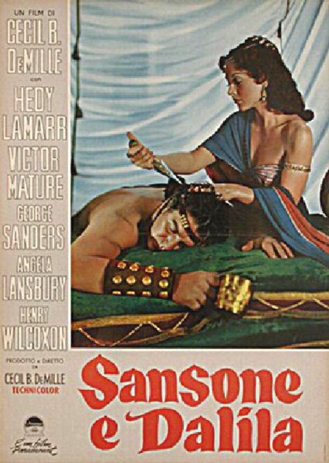 Samson and Delilah Original R1959 Italian Fotobusta Movie Poster