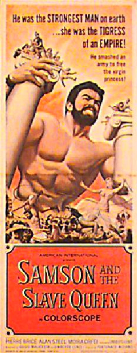 Samson and the Slave Queen Original 1963 U.S. Insert Movie Poster