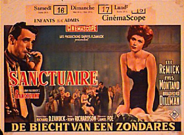 Sanctuary Original 1961 Belgian Movie Poster