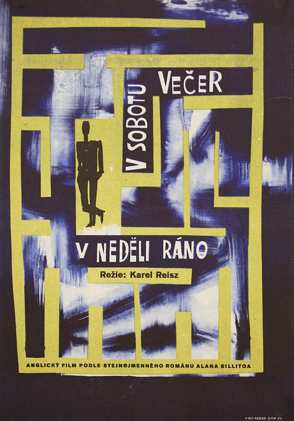 Saturday Night and Sunday Morning Original 1962 Czech A3 Movie Poster