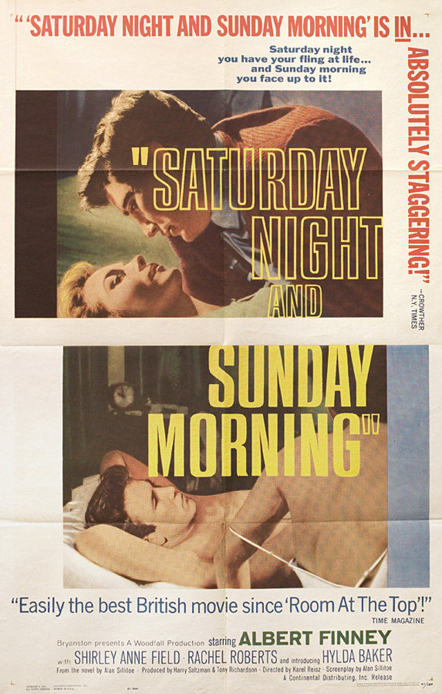 Saturday Night and Sunday Morning Original 1961 U.S. One Sheet Movie Poster