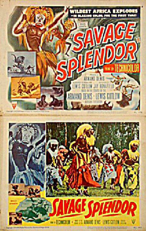 Savage Splendor Original 1949 U.S. Lobby Card Set of 7