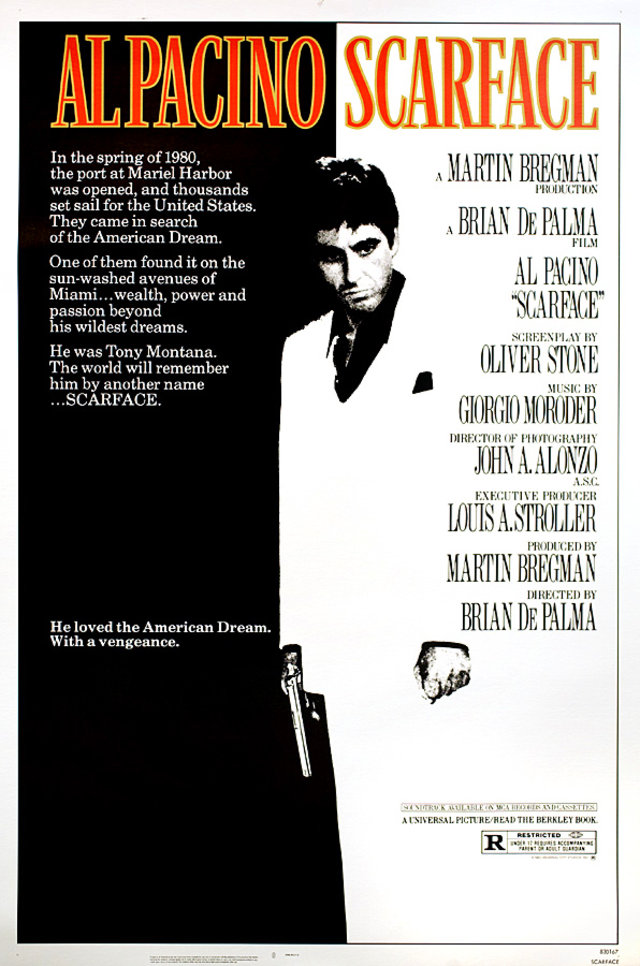 Scarface Original 1983 U.S. One Sheet Movie Poster