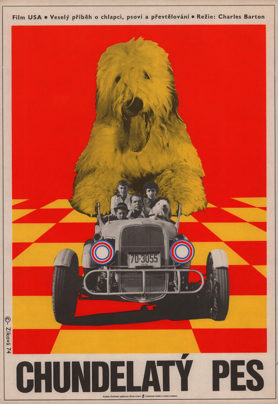 The Shaggy Dog Original 1974 Czech A3 Movie Poster