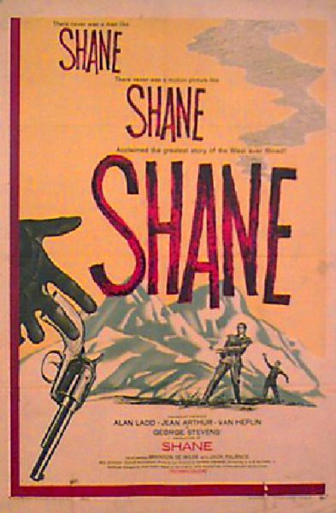 Shane Original R1959 U.S. One Sheet Movie Poster