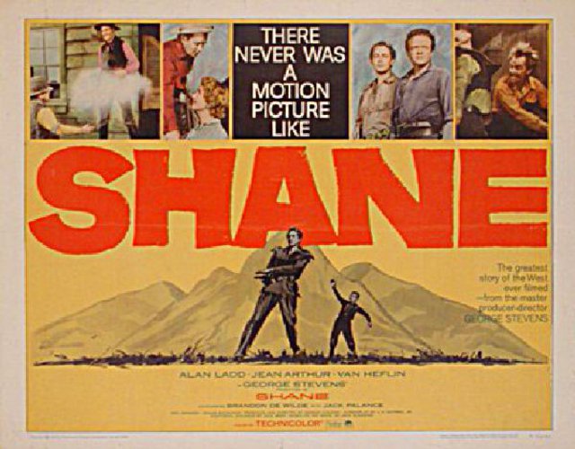 Shane Original R1966 U.S. Half Sheet Movie Poster