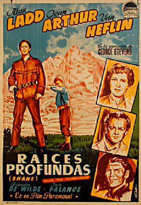 Shane Original 1953 Spanish B1 Movie Poster