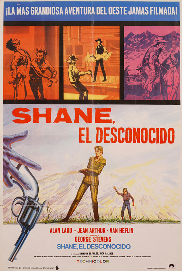 Shane Original R1966 Spanish B1 Movie Poster